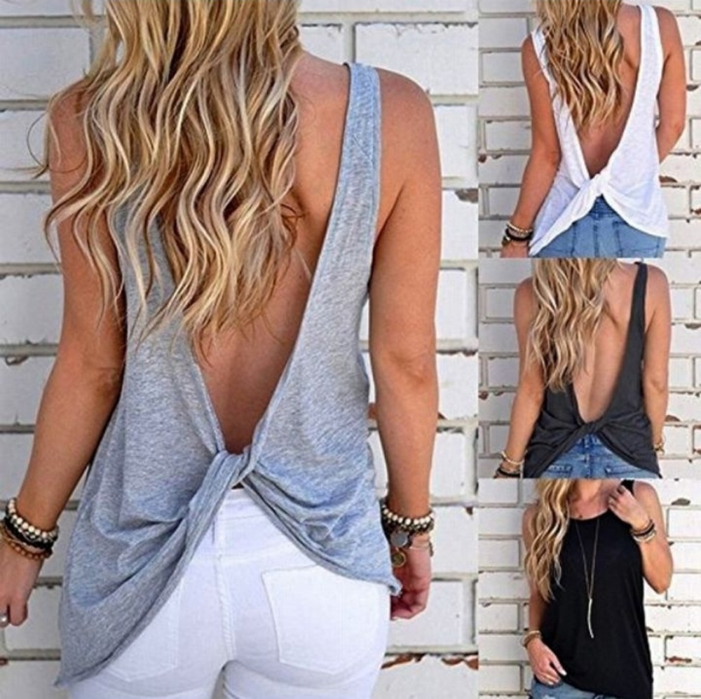 Sexy Open Back Shirt